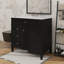 Meuble-lavabo de 36 pouces avec lavabo sur le dessus, unité de rangement contemporaine avec 2 tiroirs et tiroir basculant-897332193