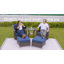 Ensemble de conversation durable en rotin PE pour 5 personnes-887366217