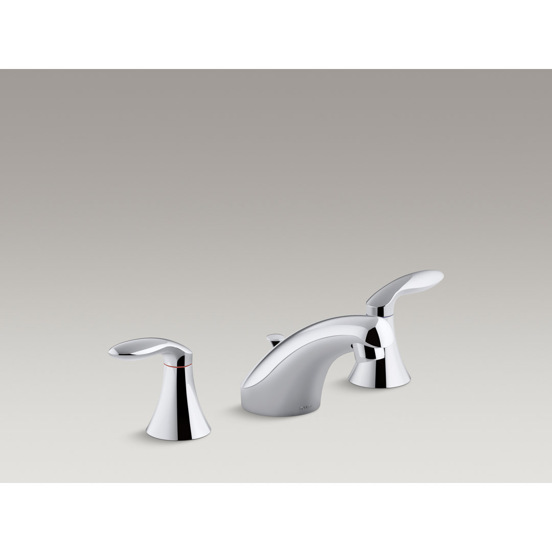Kohler Coralais Widespread Bathroom Sink Faucet with Lever Handles, Pop-Up Drain and Lift Rod Kohler 