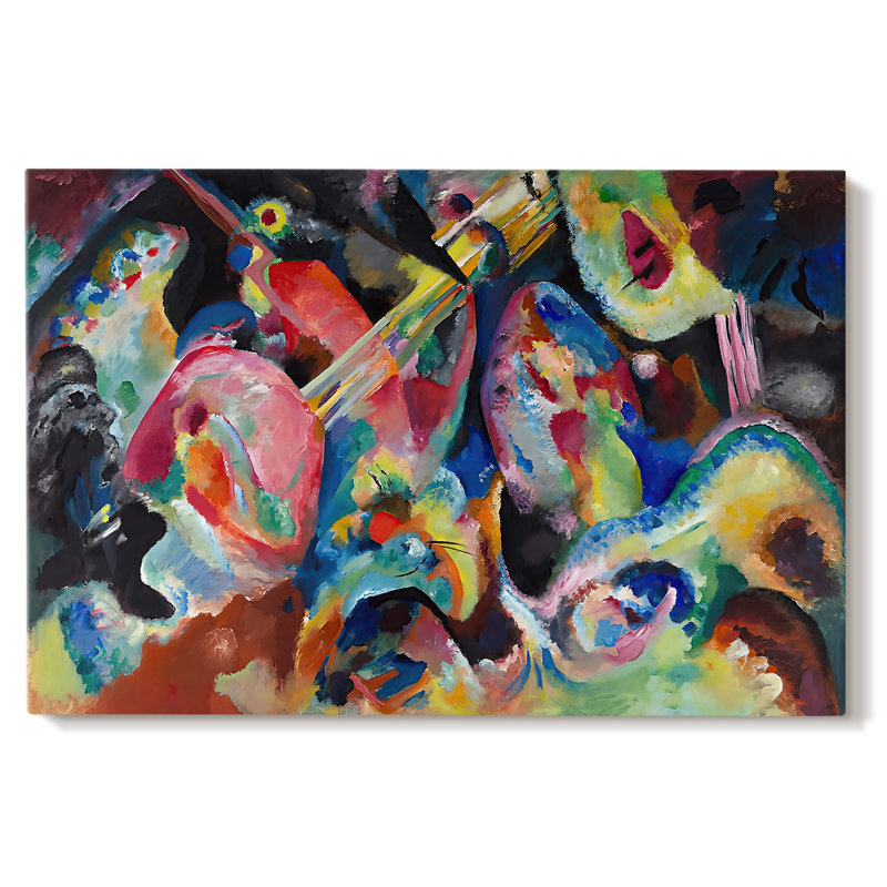 Esquisse pour composition II - Wassily Kandinsky - Toile tendue avec châssis - 1909-1910, 32x48
