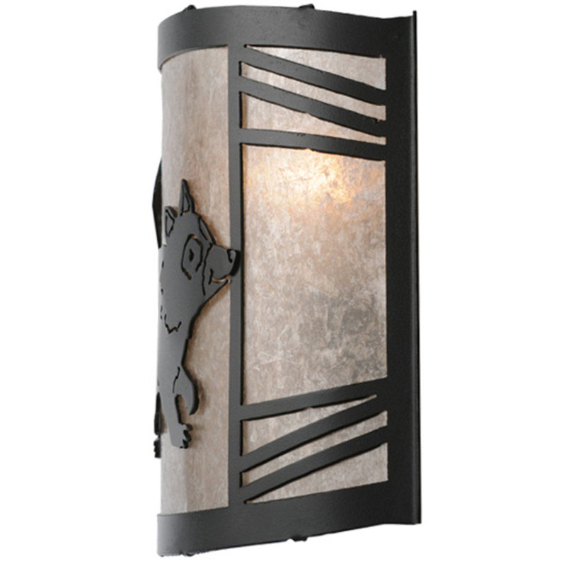 Raccoon On The Loose 1 - Light Flush Mounted Sconce