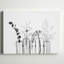 Fleurs noires sur fond blanc - reproduction de photo sur toile-119832606-103282092-23720141