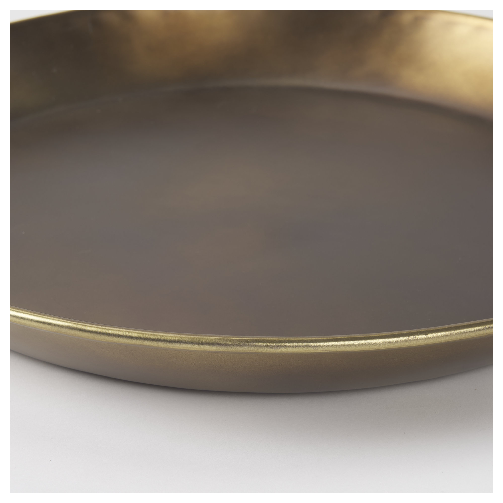 Ardis Metal Tray - Set of 1, 1.75" H x 20" W x 20" D