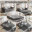 Canapé-lit convertible de 80 po avec 2 coussins Solsticea, canapé-lit en chenille pliable, amovible et lavable, canapé de plancher pour les petits espaces du salon-2086747380
