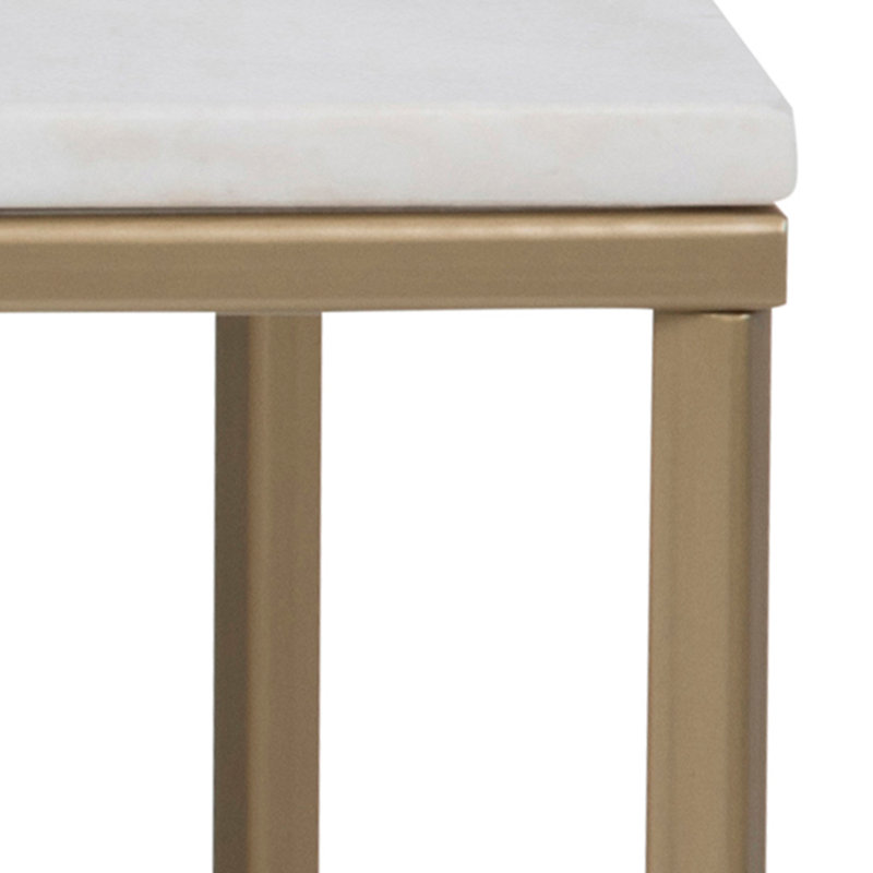 Coffee Table with White Marble Top