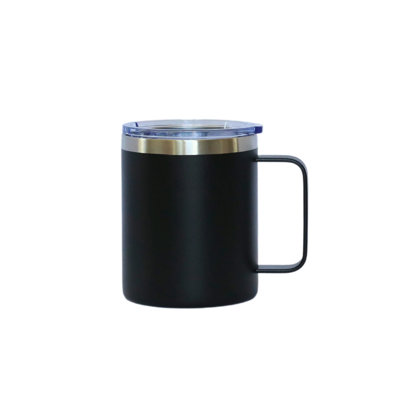 Tasse de voyage en acier inoxydable 12 oz avec poignée - bleu