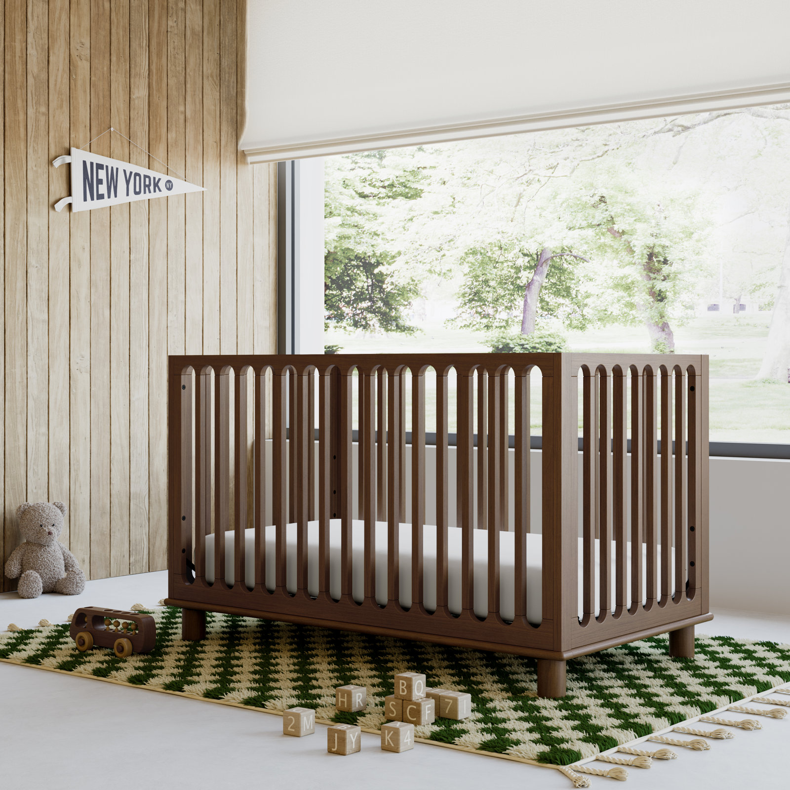 Sicily Pine 3-in-1 Convertible Crib, Hazelnut, Crib