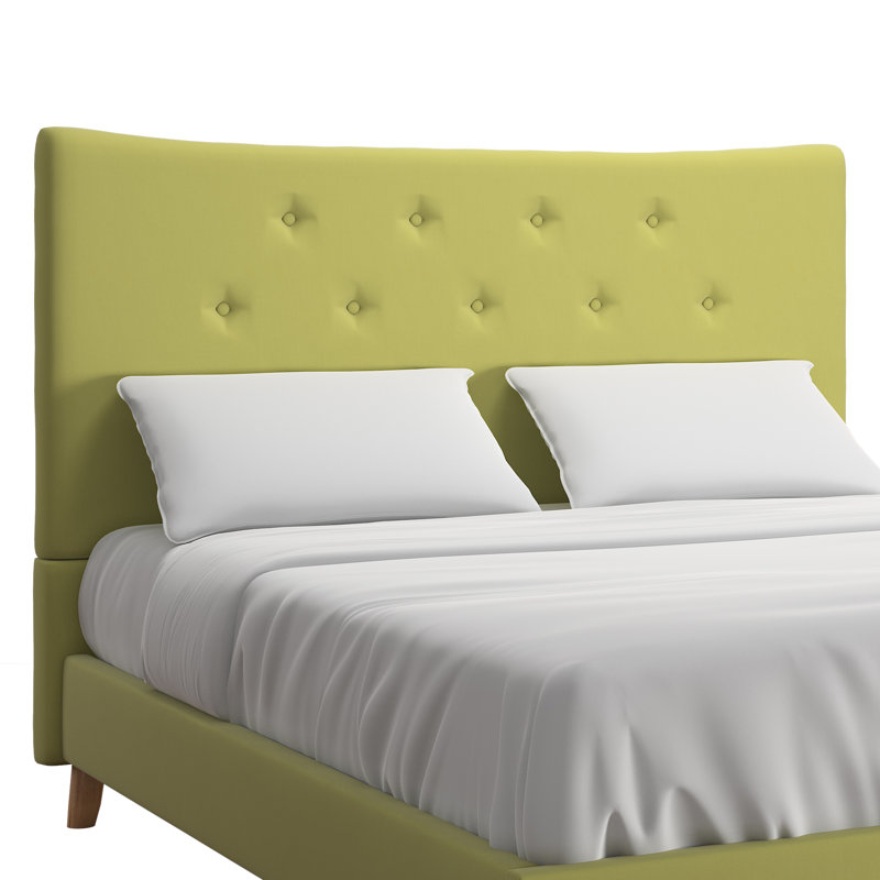Stearns Upholstered Headboard, Chartreuse, Queen
