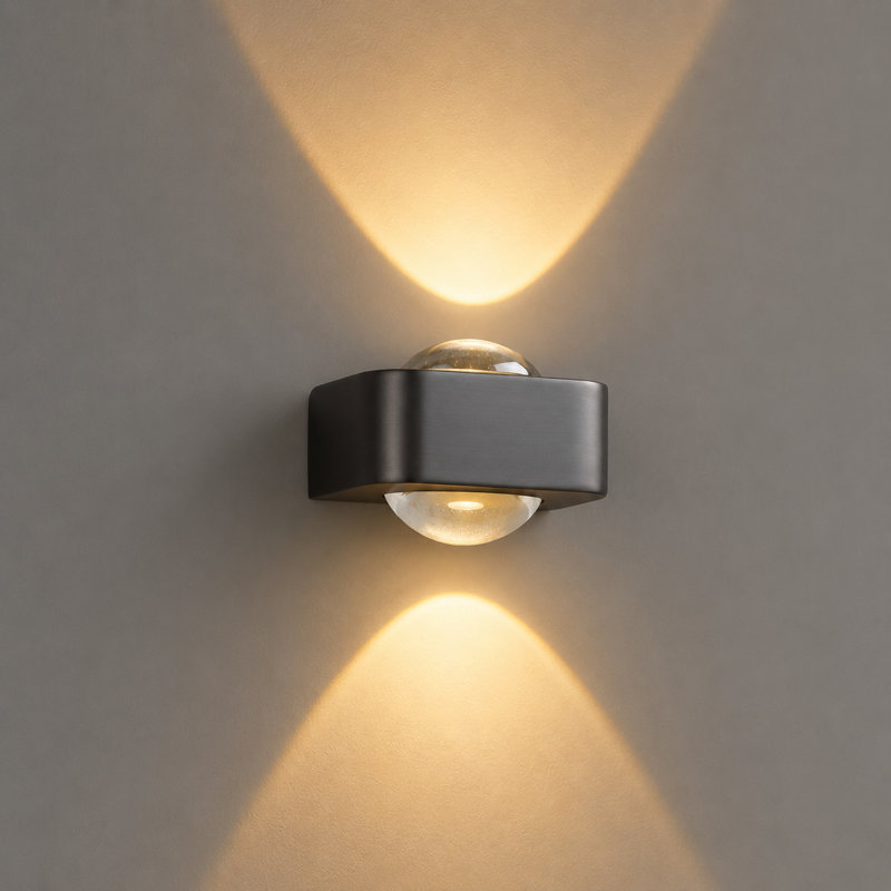 Matte Black Brass Up Down LED Wall Sconce