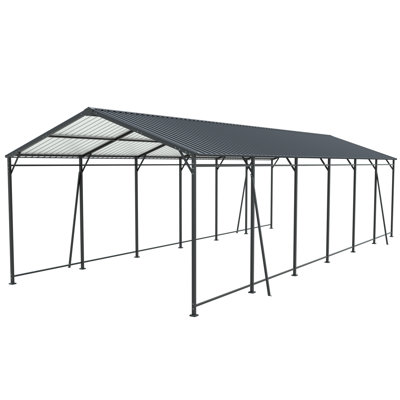 Pavillon de jardin moderne Rove avec toit en acier galvanisé et cadre thermolaqué