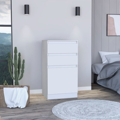  Commode standard 23 po à deux tiroirs blancs