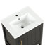 Meuble-lavabo de salle de bain avec lavabo / armoire de salle de bain avec porte / support de rangement et tablette ouverte / meuble-lavabo de salle de bain