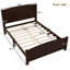 Lit plateforme double, lit plateforme en bois massif avec lattes de soutien et structure solide, aucun sommier nécessaire, espresso-645383497-645383499