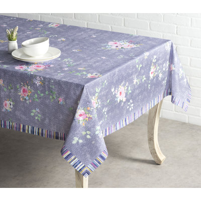 Floral 100% Cotton Square Tablecloth