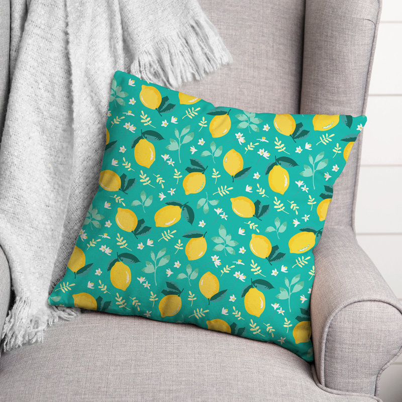  Lemon Square Pillow Cover & Insert