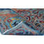 Tapis unique rouge / bleu clair / jaune 11 pi 10 po x 14 pi 6 po