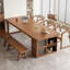 Walnut Rectangular Solid Wood Executive desk-1418697330