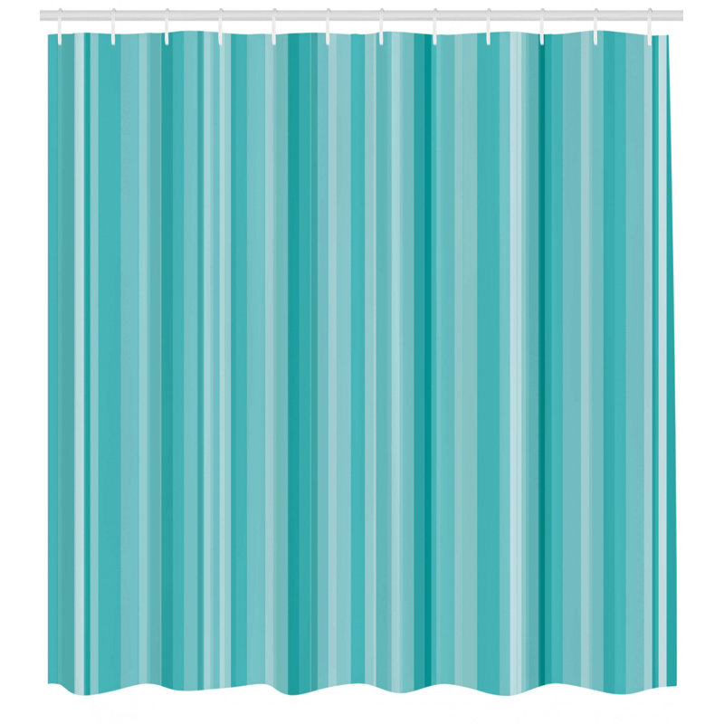Striped Shower Curtain with Hooks Included, 70" H x 69" W