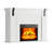 Modern White 46.45'' Electric Fireplace Mantel With Realistic Flame Effect And Highly Efficient Heating Function