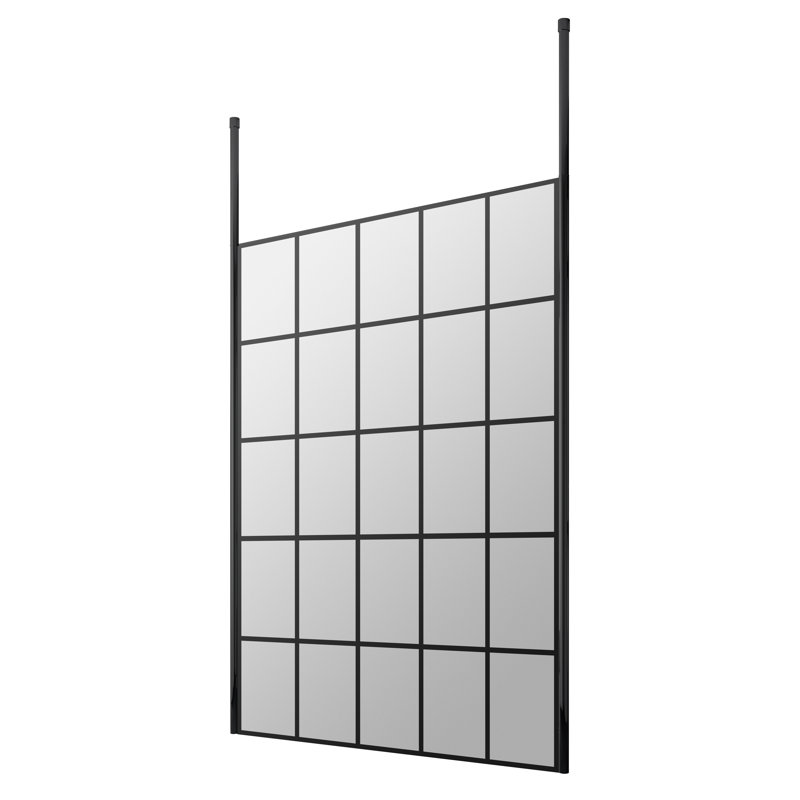 Framed Wetroom Screens 1950mm H Framed Wet Room Glass Screens with Pattern Glass, 1950 mm H x 800 mm W