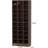 25.6 Inches 10-Tier Espresso  Wooden Shoe Storage Cabinet, Modern 30-Cubby Wooden Shoe Rack Organizer, Shoe Storage-1902167505