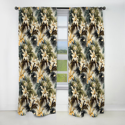Motif tropical Coconut Grove - Rideau floral - Rideau occultant floral - 1 panneau