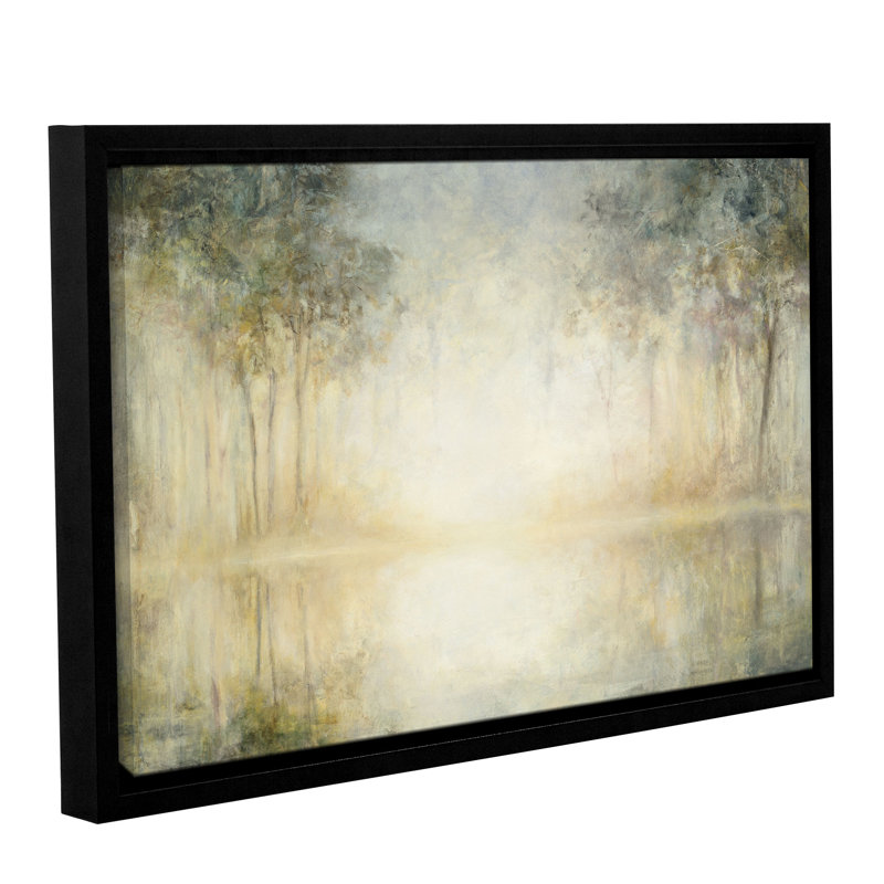 Brume matinale - Peinture sur toile, Toile à cadre flottant noir, H 8 po x l 12 po