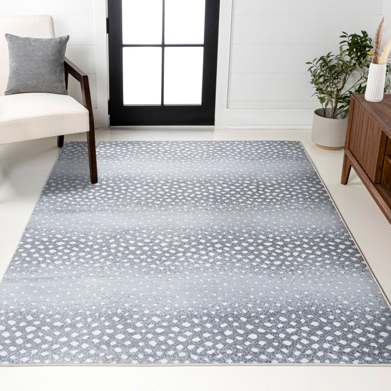 Lindholm Modern Animal Light Gray/Cream Rug, Rectangle 3' x 5'