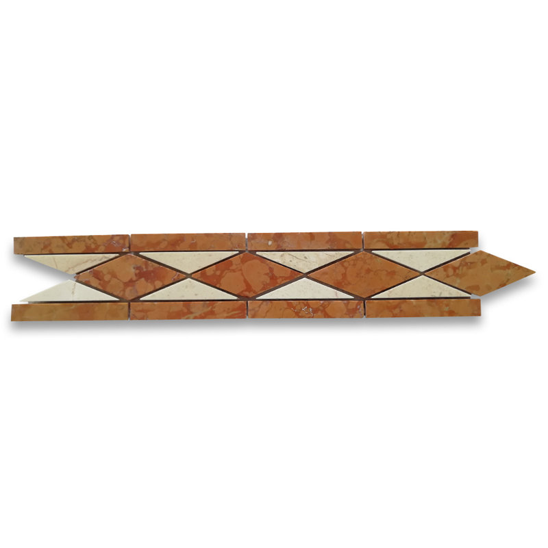 Carreau de mosaïque en marbre 3 po x 7,9 po Classic Nero