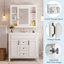 Meuble-lavabo 36 po avec lavabo supérieur et armoire à miroir