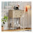 Narrow Console Table, Slim Sofa Table With Three Storage Drawers And Bottom Shelf (Beige)-1174691372