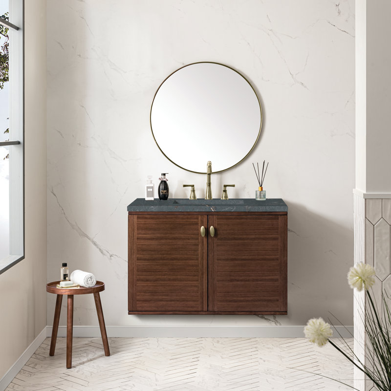 Amberly 36'' W Single Vanity, 8" Widespread, Parisien Bleu