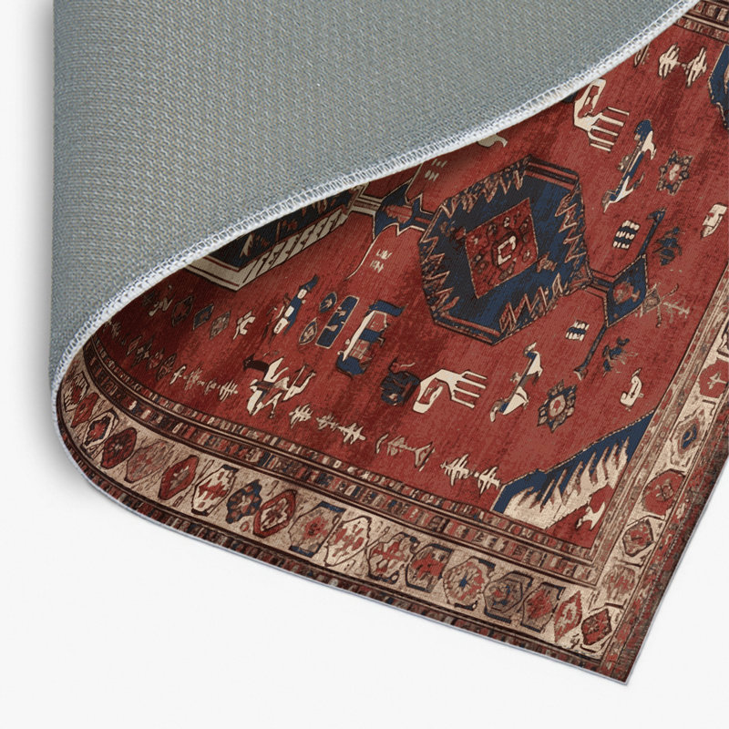 Tapis turc intérieur et extérieur brun, Rond 5 pi