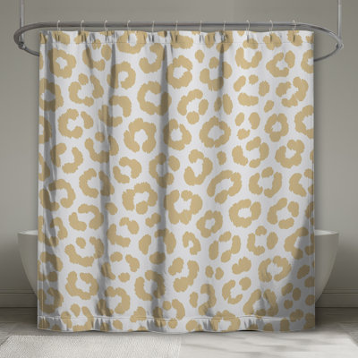 Leopard Print Pattern Shower Curtains Extra Long