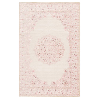 Jaipur Living Malo Medallion Pink/ White Area Rug (2'X3')