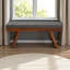 Banc de salle à manger rembourré en bois gris moyen Ismail, H 17,46 po x l 41,06 po x P 15,18 po Ismail