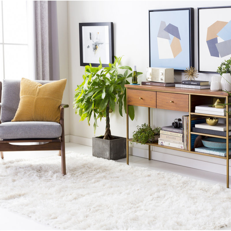 Brampt Area Rug in Ivory, Rectangle 6' x 9'