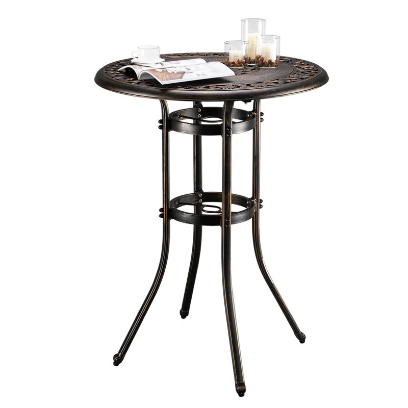 Outdoor Cast Aluminum Round Dining Table