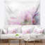 Tapisserie florale belle fleurs roses abstraites-28484780