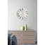 Horloge murale en verre trempé, motif géométrique texturé moderne, élégante décoration grise blanche, pièce unique à quartz silencieux-1014950537-1014950645