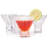  Stemless Ribbed Martini Glasses, 9 oz.