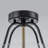 1-light Glass Semi Flush Mount