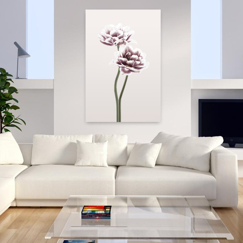 Cosmos 1, art floral contemporain, H 48 po x l 32 po