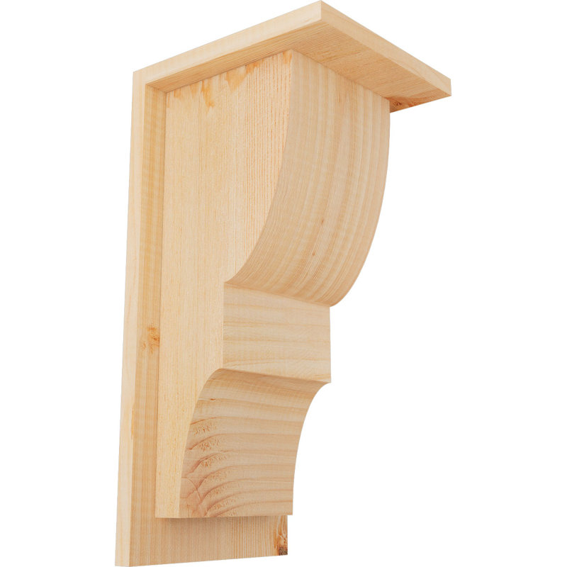 Corbeau Ridgewood avec contre-plaque, H 16 po x l 7,5 po x P 8 po, Sapin de Douglas, Lisse