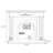 Beige Solid Wood Electric Fireplace-1267917167