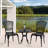 Rustproof Cast Aluminum 3 Patio Furniture - Black 2 Chairs & 1 Table For Outdoor, Garden, Patio, Balcony Classical Design, Easy To Assemble Outdoor  3 Pieces  Round Assembly Use