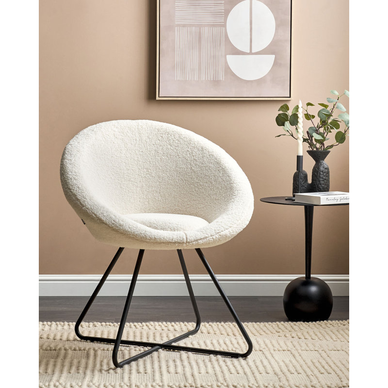 Abigaelle Upholstered Accent Chair, Black/White