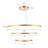 Ultra Modern Large Halo Led Ring Chandelier Brushed Brass 39"-626700050