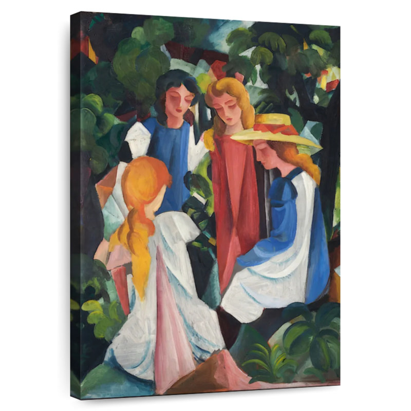 Four Girls, 24" H x 16" W
