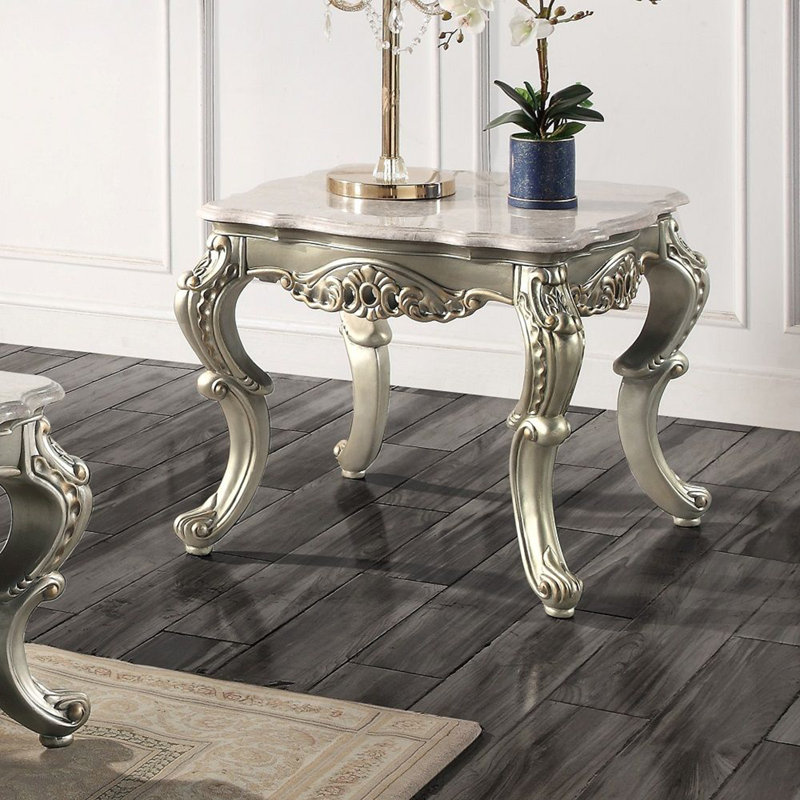 Table de bout en marbre véritable Joanos